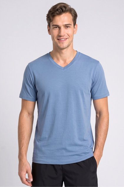 Men Sportswear Fit Short Sleeve Outdoor T-Shirt, Blue