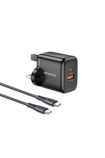 - 35W UK Wall Charger with C - C Cable - Black