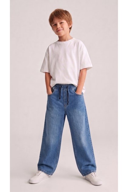 Children's Elastic Waist Baggy Jeans