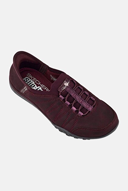 Women Breathe Easy Slip On Walking Shoes, Burgundy