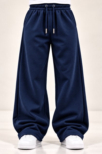 Winter Shardooned Sweatpants Black Wide-Lette Baggy Oversize Comfortable Sports Pants