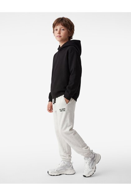 Printed Şardonlu Oversize Balloon Form Sweatpants
