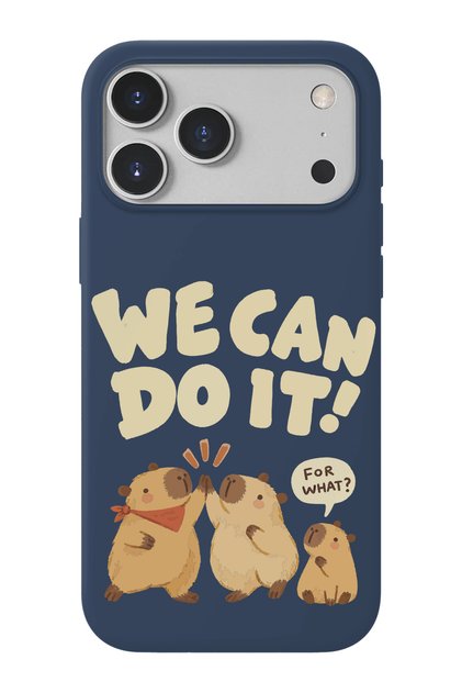 We Can Do It Patterned Tpu Silicone Inside Suede Phone Case Compatible with iPhone 17 Pro/18 Pro