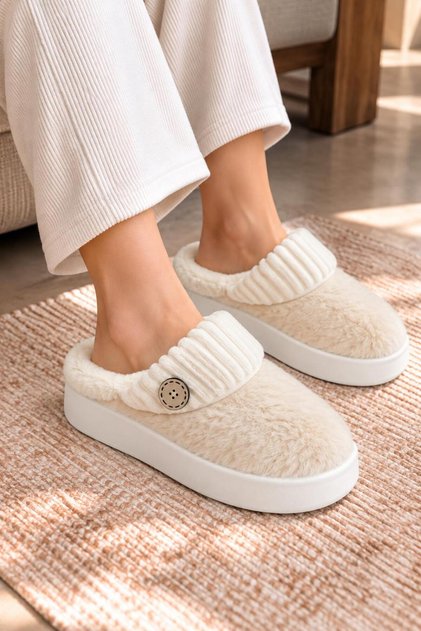 Women's House Slippers, Plush Slippers, Dowry and Bundle Slippers, No Sound, Thick Sole
