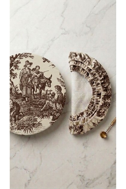 6 Pieces of Ready-Made American Service Supla Fabric, 33 cm Circle Supla Compatible with French Country Pattern