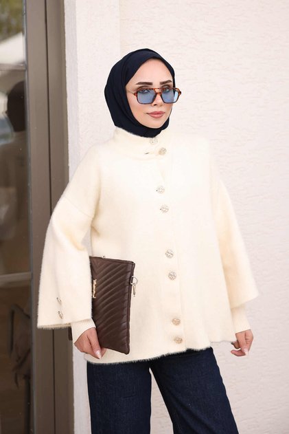 كارديجان أنجورا بأزرار كريمية