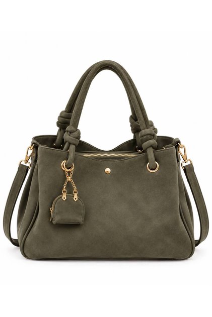 Women's Suede Accessory Detailed Bag