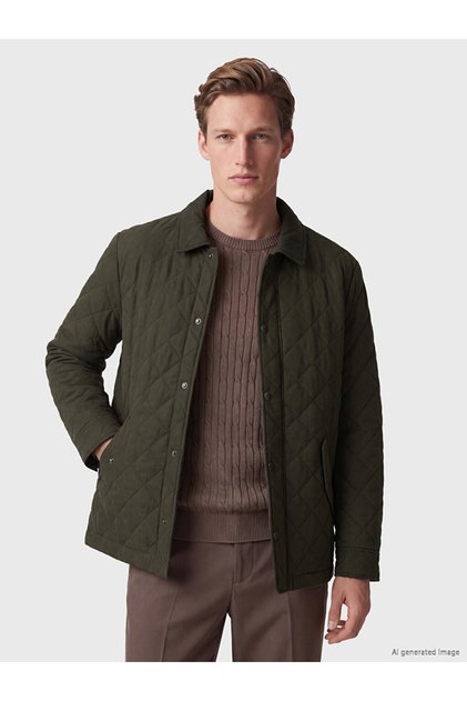 Standard Fit Quilted Men's Coat from Uzg Store for Style Enthusiasts