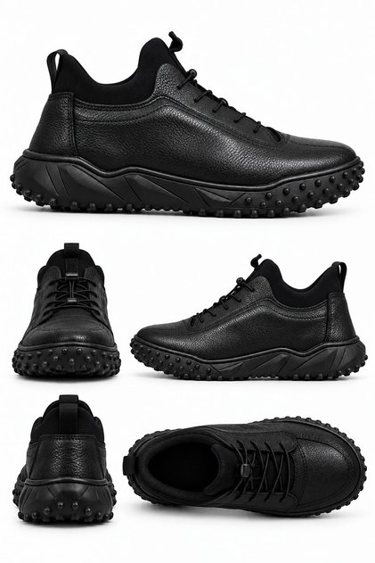 Brave Genuine Leather Easy-To-Wear Black Men's Ankle Boots