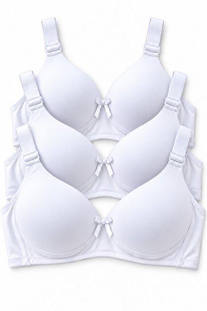 3-Piece Wire-Free Unpadded C Cup Bra