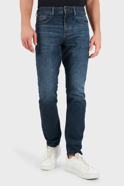 Pamuklu Slim Fit Normal Bel Düz Paça Jeans Erkek KOT PANTOLON XM000070 AF29247 MB010