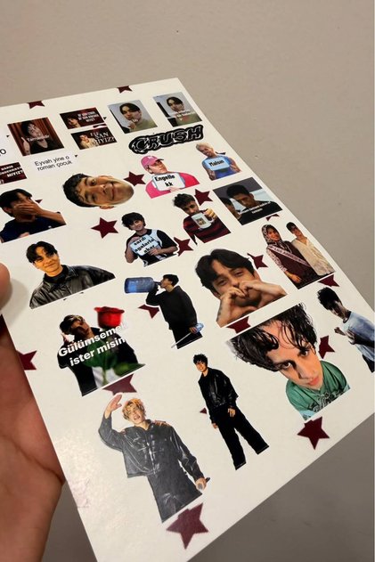 Crush 25'li Laptop, Tablet, Cep Telefonu, Ajanda, Matara Selefonlu Hediyelik Sticker Seti