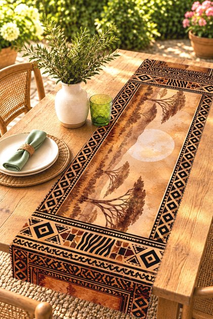 Safari African Animals Patterned Runner/Tablecloth/Placemat
