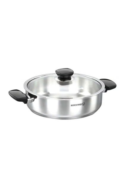 Kappa Stainless Steel Low Casserole Silver 24x6.5 cm