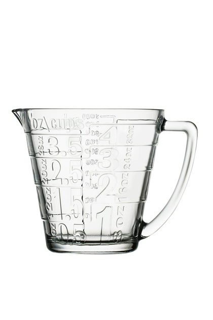 1-Piece Basic Measuring Cup For 1000 ml 32 oz 4 Cups Capacity Clear