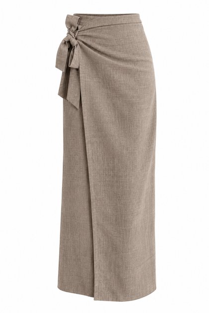 Mink Side Tie Detailed Skirt - 2Y1168