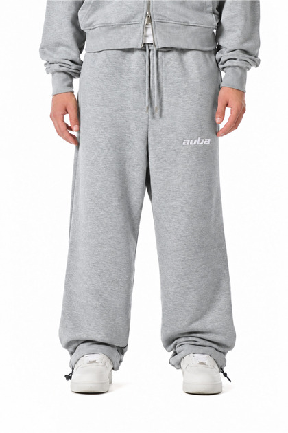 Winter Cotton Embroidered Premium Adjustable Cuffed Baggy Sweatpants - E235