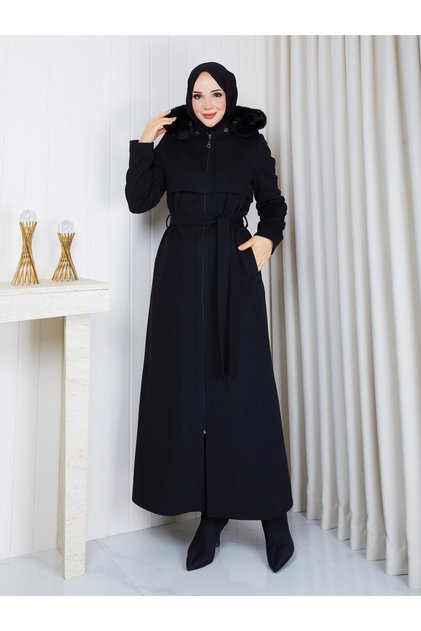 New Season Young Cut Style Premium Back Part Bolero Zipper Detail Stylish Quality Checked Coat