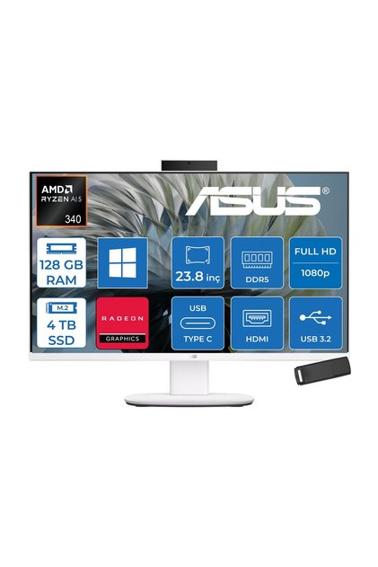 V600 Amd Ryzen 5 430 128GB 4TB SSD 24"fhd W11PRO ZVM640GAF120+ZETTAUSBBELLEK