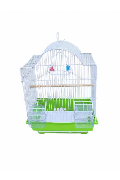 - Colivie pentru Păsări Mici 29x22x39 cm, cu 2 Hrănitoare, Stinghie și Tavă Detașabilă