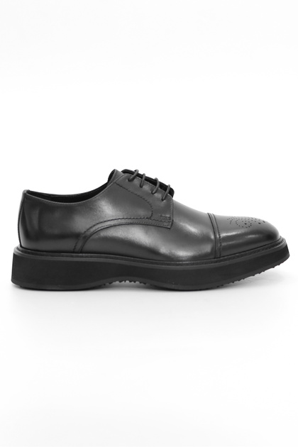 Genuine Leather Eva Sole Black Men's Classic Shoes - E4843