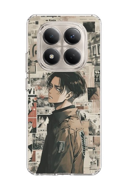Redmi Note 15 Pro 4g / 5g Compatible Anime Newspaper Collage Printed Transparent Phone Case