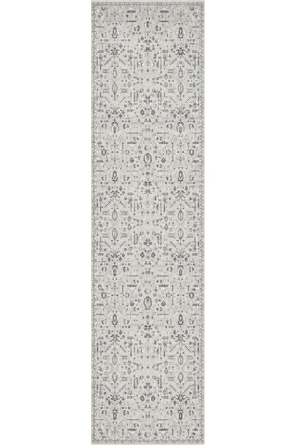 Vizyon 3515 Gri Bej Vintage Desenli Akrilik Yolluk Halısı