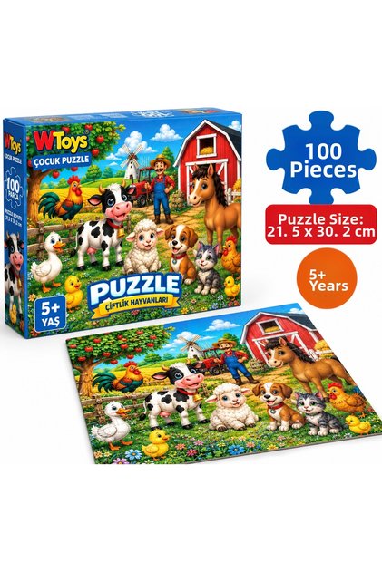 Farm Animals 100 Piece Puzzle