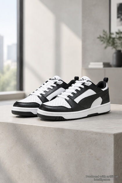 Rb-8057 Unisexs Black and White Daily Sneaker Anatomical Sole Comfort Sports Shoes