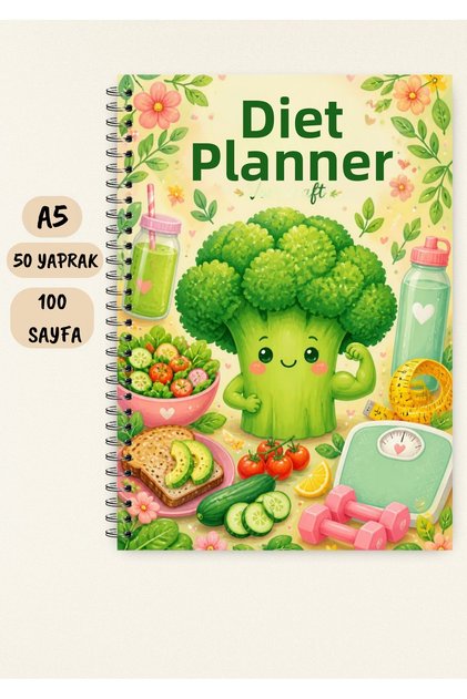 Diet Planner Notebook A5 50 Sheets 100 Pages Wire Spiral Dy00015