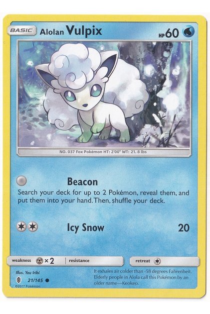 Alolan Vulpix # 21 - Guardians Rising - Card (Mint)