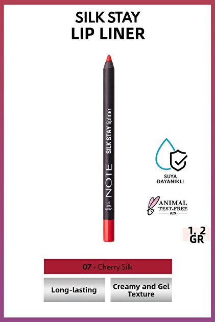 Silk Stay Lipliner Waterproof Silky Lip Liner - 07 Cherry Silk - Red