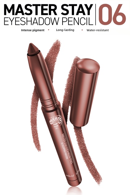Waterproof 11 Hour Lasting Intense Pigmented Creamy Eye Pencil Shadow - Master Stay 06 Gleaming Maroon