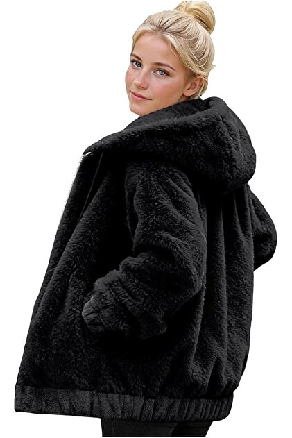 UNLINED HOODED ZIPPERED RUBBERED FLETO POCKET INSIDE OUTSIDE WELSOFT PLUSH JACKET