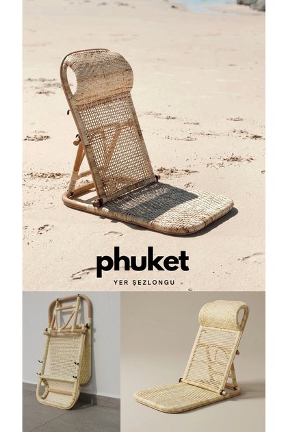 Phuket Bambu Şezlong Yer Sandalyesi