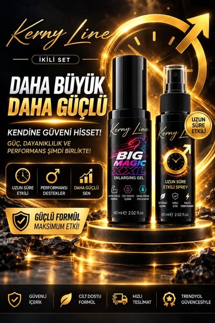 2’Li Set Uzun Deneyim Sprey & XXL Hacimlendirici Big Size Bakım Kremi