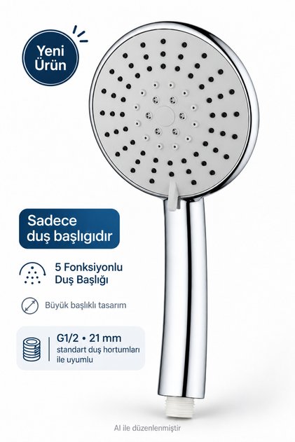 5 Fonksiyonlu Snowball Duş Başlığı