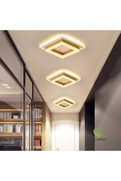 Plafonieră LED modernă, 24 cm, auriu