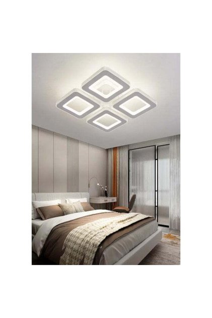 Plafonieră LED modernă, 42 × 10 cm, alb