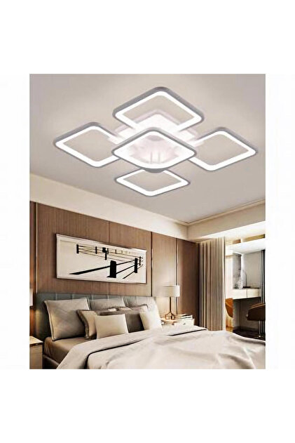 Plafonieră LED dimabilă, cu WiFi și telecomandă, 42 × 10 cm, alb