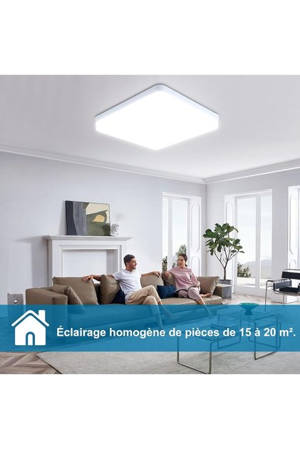 Aplică LED de perete pătrată de 36W, 6500K, 226 × 226 mm, IP20