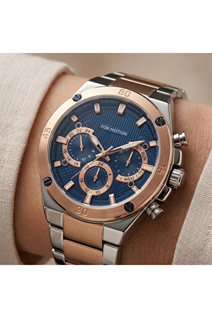 Fm013702A Rose and Silver Color 2 Year Warranty Functions Active Men's Wristwatch