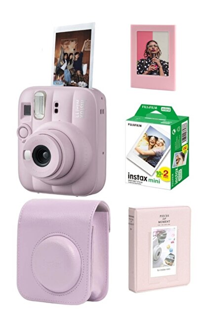 Instax Mini 13 Fotoğraf Makinesi-20li Film Pvc Albüm Çanta Mıknatıslı Çerçeve Seti