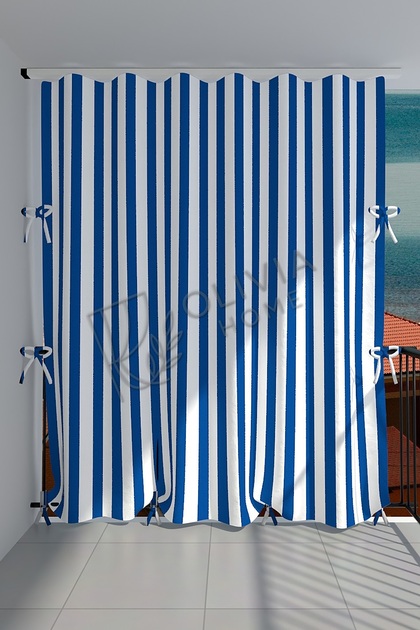 Olivia Home Striped Balcony Curtain Thick Fabric