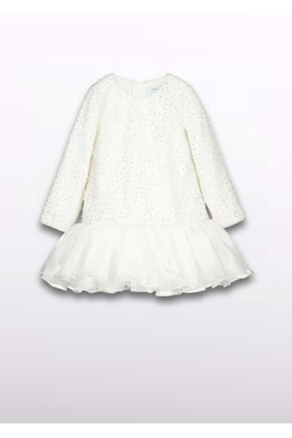 Girl's Sequin Dress Cream