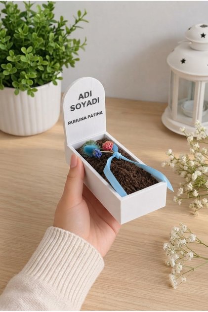 kişiye özel komik mezar beyaz 16x6 cm mezar taşı yazılı içi boş
