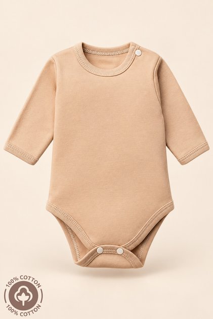 Unisex Baby Snap Basic Long Sleeve 100% Organic Cotton 0-12 Months Baby Bodysuit