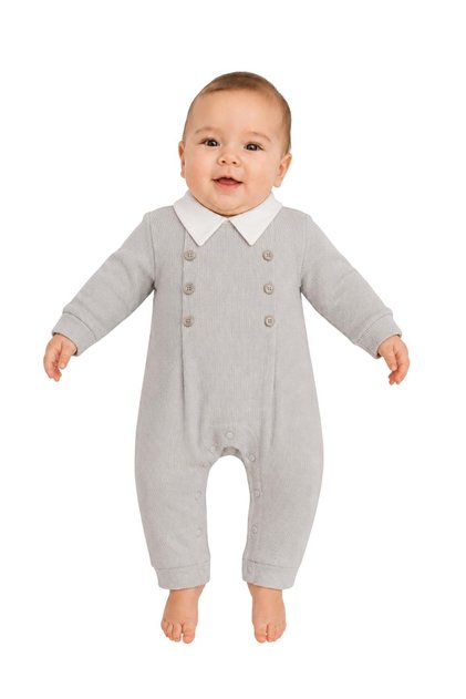 Organic Bootless Jumpsuit Gray