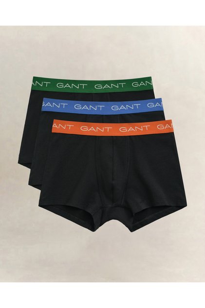 Erkek Siyah Slim Fit 3'lü Boxer