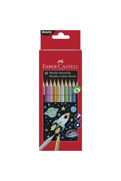 Μεταλλικά χρωματιστά μολύβια Faber-Castell 10 χρωμάτων